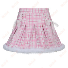 girls pink gingham lovely skirt